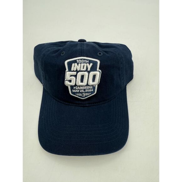 IndyCar Hat Slouch 2024 Indianapolis 108th Indy 500 Gainbridge Blue Adjustable - Picture 2 of 8